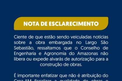 Nota de esclarecimento – CREA-AM