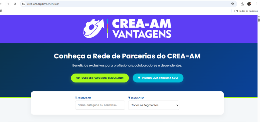 Crea Vantagens: profissionais do Sistema e empresas podem sugerir novos parceiros para programa de benefícios do Crea-AM