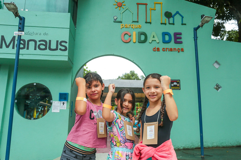 Primeira colônia de férias da Prefeitura de Manaus reúne 510 crianças no parque Cidade da Criança
