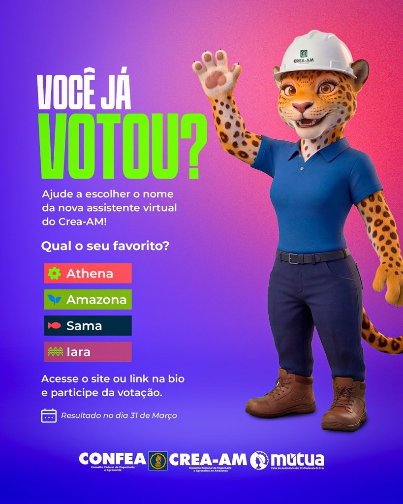 Crea-AM lança assistente virtual e abre votação para escolha do nome; veja como votar