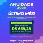 Março é o último mês para pagar a Anuidade 2026 com 5% de desconto e sem multa
