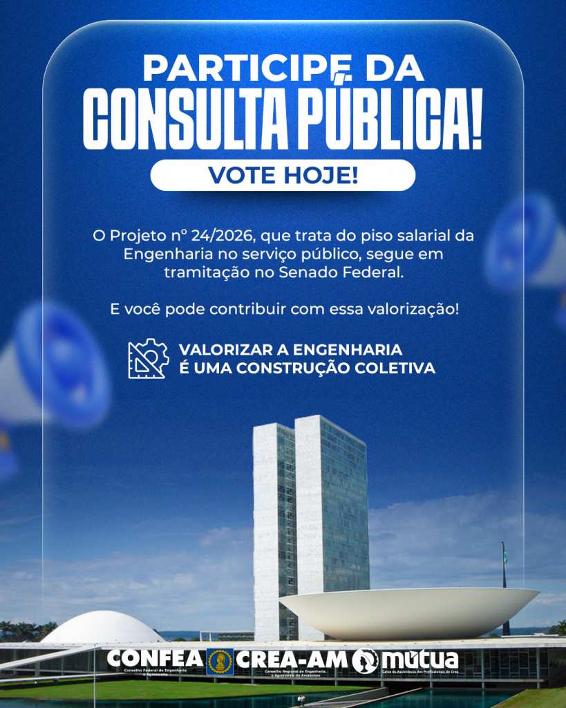 Consulta pública sobre piso salarial da Engenharia está aberta no Senado; veja como votar
