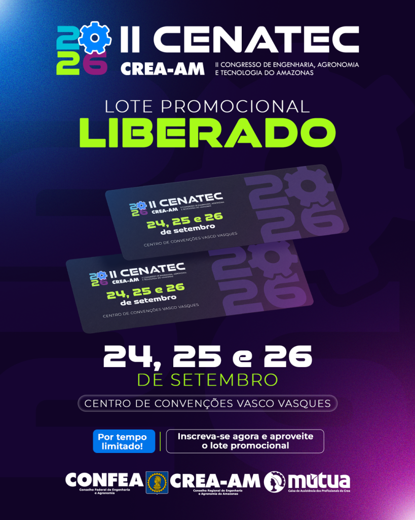 Profissionais e estudantes ainda podem garantir inscrições no primeiro lote do CENATEC 2026